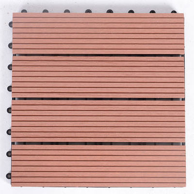 120 X 120MM টেরেস অ্যান্টি Uv WPC DIY ডেকিং মোচা Wpc কাঠের প্লাস্টিক কম্পোজিট ডেকিং