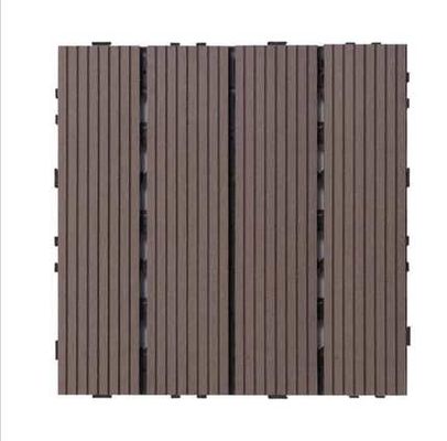 120 X 120MM টেরেস অ্যান্টি Uv WPC DIY ডেকিং মোচা Wpc কাঠের প্লাস্টিক কম্পোজিট ডেকিং