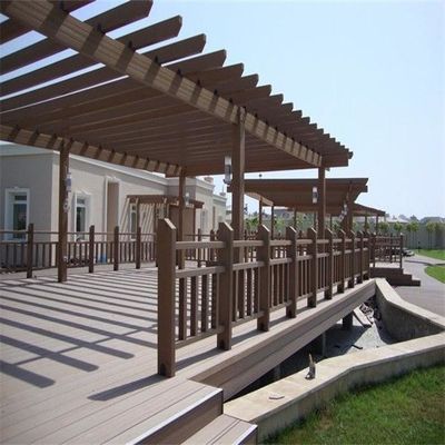 Pergola জন্য 2.9M OakAnti ক্ষয় WPC কাঠের বহিঃপ্রাঙ্গণ Pergola যৌগিক উপাদান